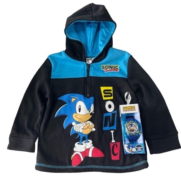 Other - Sega’s Sonic the Hedgehog Bundle of 2 Items - 4T Hoodie & Flashing LED W…